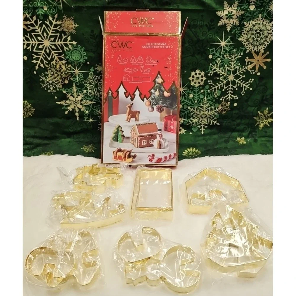 CWC Cook With Color 13‎ Piece 3D Christmas Cookie Cutter Set